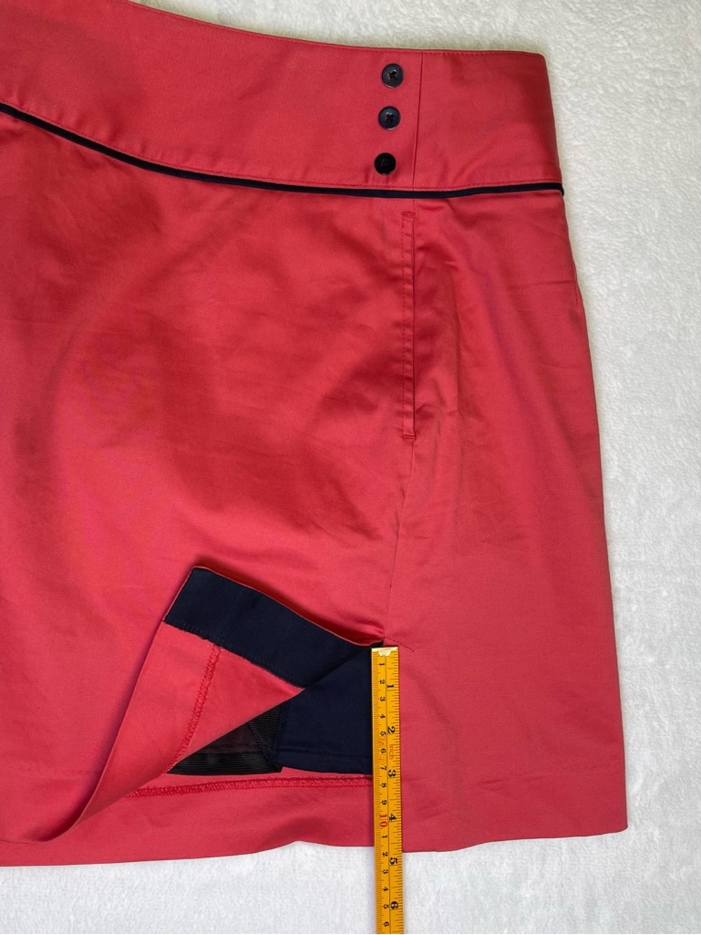 Sport Haley Women’s 8 Pink Skort w/ Navy Blue Piping Tennis Golf Sporty Pockets - Picture 9 of 10